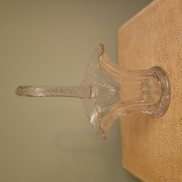 Vintage Accents Vintage Clear Glass Basket Vase Poshmark